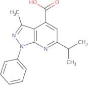 3-Methyl-1-phenyl-6-(propan-2-yl)-1H-pyrazolo[3,4-b]pyridine-4-carboxylic acid