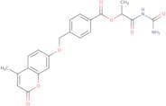 1-(Carbamoylamino)-1-oxopropan-2-yl 4-{[(4-methyl-2-oxo-2H-chromen-7-yl)oxy]methyl}benzoate