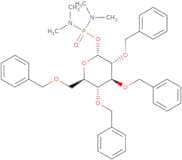 2,3,4,6-Tetra-O-benzyl-a-D-glucopyranosyl N,N,N',N'-Tetramethylphosphorodiamidate (ca. 20% in Benz…