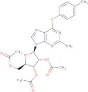 2-Amino-6-(4-methylphenyl)thio-9-(2',3',5'-tri-O-acetyl-b-D-ribofuranosyl)purine