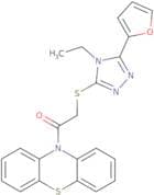 2-{[4-Ethyl-5-(furan-2-yl)-4H-1,2,4-triazol-3-yl]sulfanyl}-1-(10H-phenothiazin-10-yl)ethan-1-one