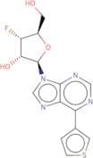 9-(3'-Deoxy-3'-fluoro-b-D-ribofuranosyl)-6-(thiophen-3-yl)purine