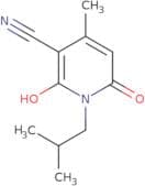 6-Hydroxy-4-methyl-1-(2-methylpropyl)-2-oxo-1,2-dihydropyridine-3-carbonitrile