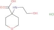 4-[(2-Hydroxyethyl)amino]oxane-4-carboxylic acid hydrochloride