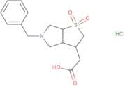 2-{5-Benzyl-1,1-dioxo-hexahydro-2H-1λ6-thieno[2,3-c]pyrrol-3-yl}acetic acid hydrochloride