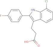 3-[7-Chloro-2-(4-fluorophenyl)-1H-indol-3-yl]propanoic acid