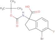 4-Bromo-1-{[(tert-butoxy)carbonyl]amino}-5-fluoro-2,3-dihydro-1H-indene-1-carboxylic acid