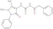 N-(((2,3-dimethyl-5-oxo-1-phenyl(3-pyrazolin-4-yl))amino)thioxomethyl)-2-phenylethanamide
