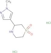 3-(1-Methyl-1H-pyrazol-4-yl)-1λ⁶-thiomorpholine-1,1-dione dihydrochloride