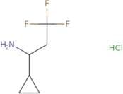 1-Cyclopropyl-3,3,3-trifluoropropan-1-amine hydrochloride