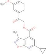 2-(3-Methoxyphenyl)-2-oxoethyl 6-cyclopropyl-3-methyl-[1,2]oxazolo[5,4-b]pyridine-4-carboxylate