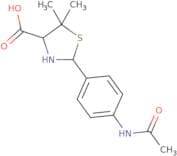 2-(4-(acetylamino)phenyl)-5,5-dimethyl-1,3-thiazolidine-4-carboxylic acid