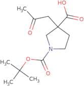 1-[(tert-Butoxy)carbonyl]-3-(2-oxopropyl)pyrrolidine-3-carboxylic acid