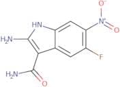 2-Amino-5-fluoro-6-nitro-1H-indole-3-carboxamide