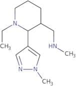 {[1-Ethyl-2-(1-methyl-1H-pyrazol-4-yl)piperidin-3-yl]methyl}(methyl)amine
