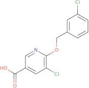 5-Chloro-6-[(3-chlorophenyl)methoxy]pyridine-3-carboxylic acid