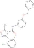 (3-(2-chloro-6-fluorophenyl)-5-methylisoxazol-4-yl)-N-(3-(phenylmethoxy)phenyl)formamide