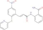 2-(3-(5-nitro-2-(2-pyridylthio)phenyl)prop-2-enoylamino)benzamide