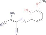 1-amino-2-(1-aza-2-(2-hydroxy-3-methoxyphenyl)vinyl)ethene-1,2-dicarbonitrile