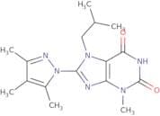 7-Isobutyl-3-methyl-8-(3,4,5-trimethyl-1H-pyrazol-1-yl)-1H-purine-2,6(3H,7H)-dione