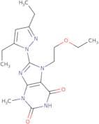 8-(3,5-Diethyl-1H-pyrazol-1-yl)-7-(2-ethoxyethyl)-3-methyl-1H-purine-2,6(3H,7H)-dione