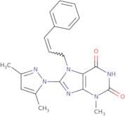 7-Cinnamyl-8-(3,5-dimethyl-1H-pyrazol-1-yl)-3-methyl-1H-purine-2,6(3H,7H)-dione