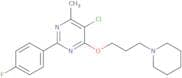 5-​Chloro-​2-​(4-​fluorophenyl)​-​4-​methyl-​6-​[3-​(1-​piperidinyl)​propoxy]​-pyrimidine