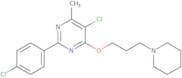 5-​Chloro-​2-​(4-​chlorophenyl)​-​4-​methyl-​6-​[3-​(1-​piperidinyl)​propoxy]​-pyrimidine