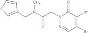2-(4,5-Dibromo-6-oxo-1,6-dihydropyridazin-1-yl)-N-methyl-N-[(thiophen-3-yl)methyl]acetamide