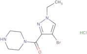 (4-Bromo-1-ethyl-1H-pyrazol-3-yl)piperazin-1-yl methanone hydrochloride