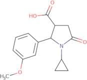 1-Cyclopropyl-2-(3-methoxyphenyl)-5-oxopyrrolidine-3-carboxylic acid
