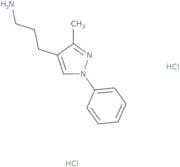 3-(3-Methyl-1-phenyl-1H-pyrazol-4-yl)propan-1-amine dihydrochloride