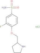 3-Fluoro-4-[(pyrrolidin-2-yl)methoxy]benzene-1-sulfonamide hydrochloride