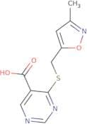 4-{[(3-Methyl-1,2-oxazol-5-yl)methyl]sulfanyl}pyrimidine-5-carboxylic acid