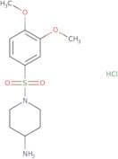 1-(3,4-Dimethoxybenzenesulfonyl)piperidin-4-amine hydrochloride