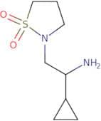 2-(2-Amino-2-cyclopropylethyl)-1λ⁶,2-thiazolidine-1,1-dione