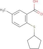 2-(Cyclopentylsulfanyl)-5-methylbenzoic acid