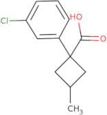 1-(3-Chlorophenyl)-3-methylcyclobutane-1-carboxylic acid, somers