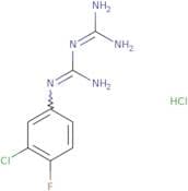 4-{[{[Amino(imino)methyl]amino}(imino)methyl]amino}-2-chloro-1-fluorobenzene hydrochloride