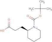 3-[(2S)-1-[(tert-Butoxy)carbonyl]piperidin-2-yl]propanoic acid