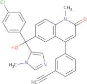 (R)-6-((4-Chlorophenyl)(hydroxy)(1-methyl-1H-imidazol-5-yl)methyl)-4-(3-ethynylphenyl)-1-methylqui…