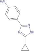 4-(3-Cyclopropyl-1H-1,2,4-triazol-5-yl)aniline