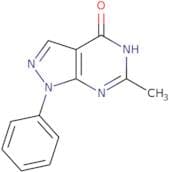 6-Methyl-1-phenyl-1,5-dihydro-4{H}-pyrazolo[3,4-{D}]pyrimidin-4-one