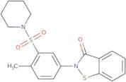 2-[4-Methyl-3-(piperidine-1-sulfonyl)phenyl]-2,3-dihydro-1,2-benzothiazol-3-one