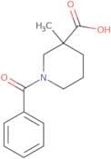 1-Benzoyl-3-methylpiperidine-3-carboxylic acid