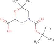 4-[(tert-Butoxy)carbonyl]-6,6-dimethylmorpholine-2-carboxylic acid