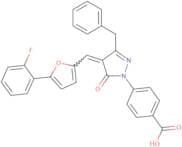 4-[4-[[5-(2-Fluorophenyl)-2-furanyl]methylene]-4,5-dihydro-5-oxo-3-(phenylmethyl)-1H-pyrazol-1-yl]…
