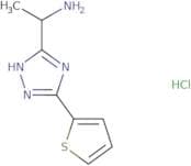 1-[5-(Thiophen-2-yl)-1H-1,2,4-triazol-3-yl]ethan-1-amine hydrochloride