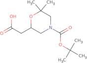 2-{4-[(tert-Butoxy)carbonyl]-6,6-dimethylmorpholin-2-yl}acetic acid