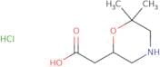 2-(6,6-Dimethylmorpholin-2-yl)acetic acid hydrochloride